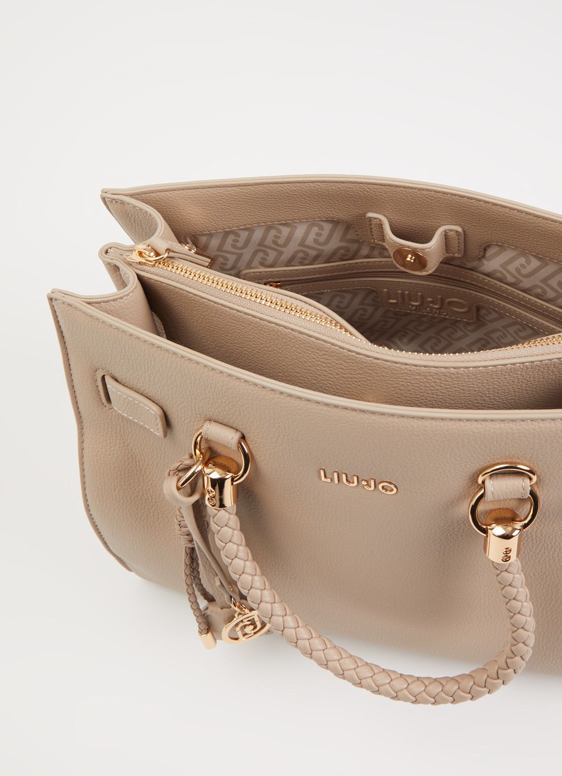 Liu Jo Medium handtas met afneembare schouderriem - detail 2 creme