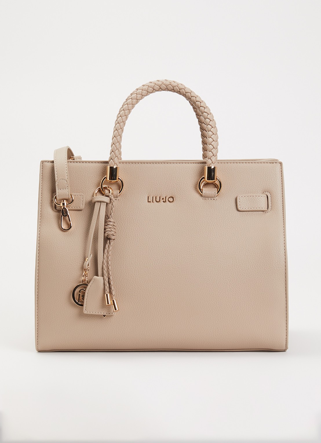 Liu Jo Medium handtas met afneembare schouderriem - voorkant 5 creme