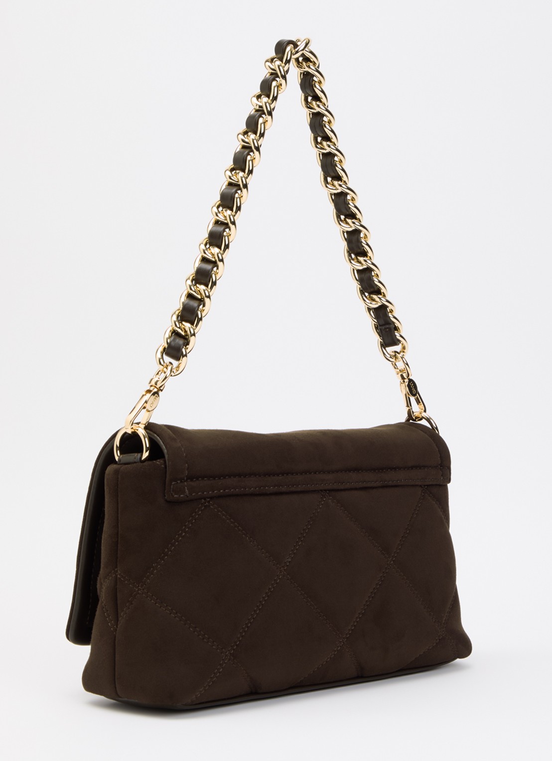 Liu Jo Medium LaPuffy crossbodytas met quilt patroon en afneembare schouderriem - achterkant 4 donkerbruin