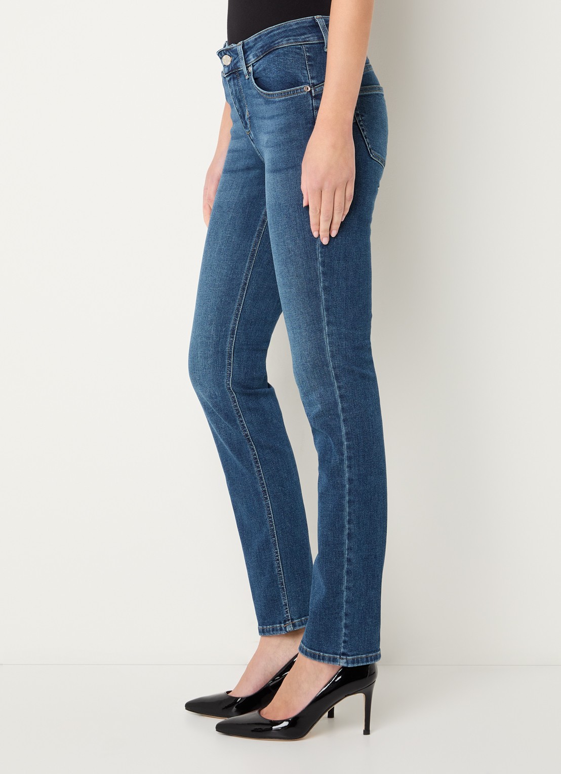 Liu Jo Mid waist skinny fit jeans met medium wassing - detail 4 indigo