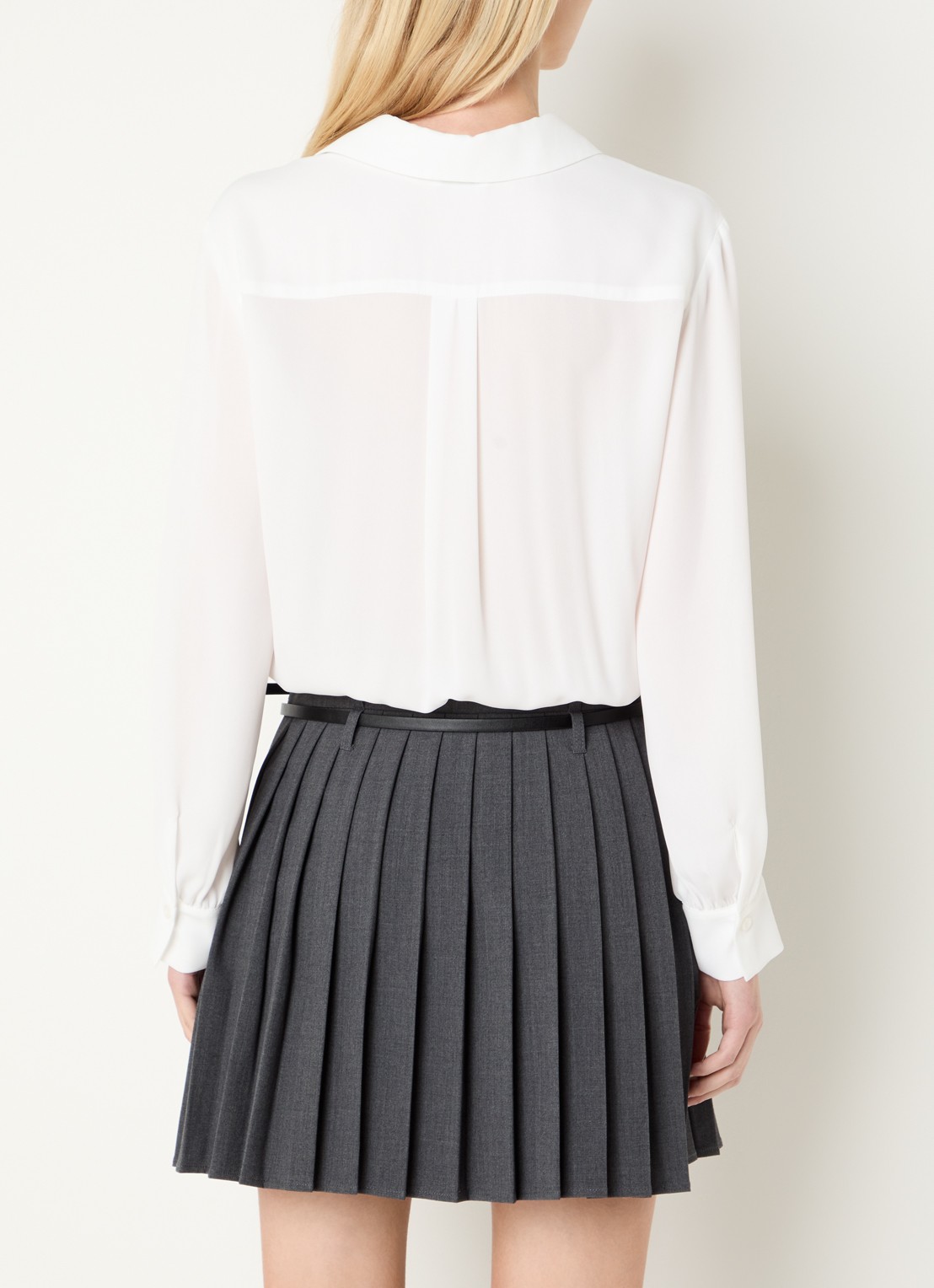 Liu Jo Mini blousejurk met ceintuur - achterkant 2 gebroken wit