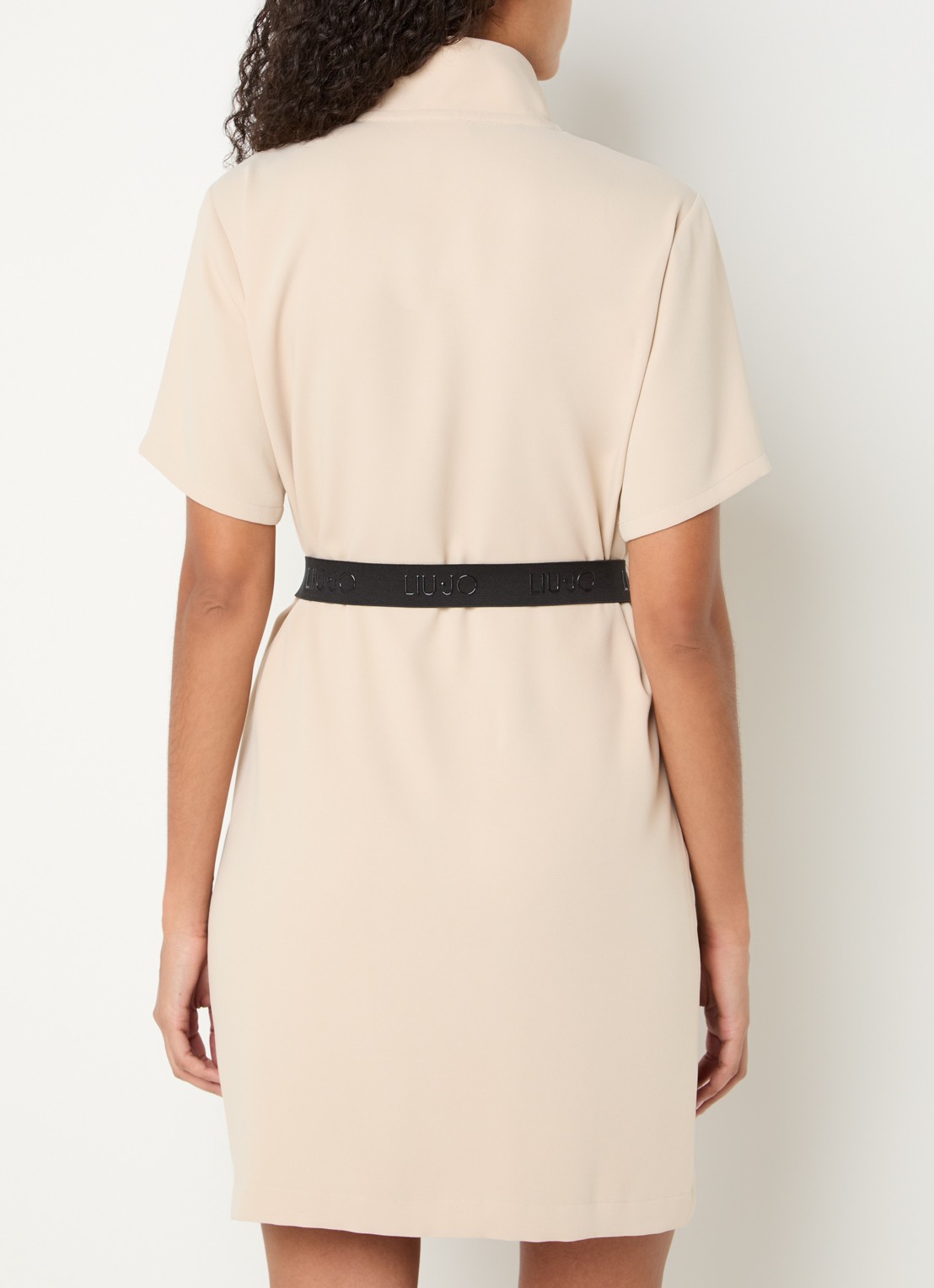 Liu Jo Mini jurk met ceintuur - achterkant 4 beige