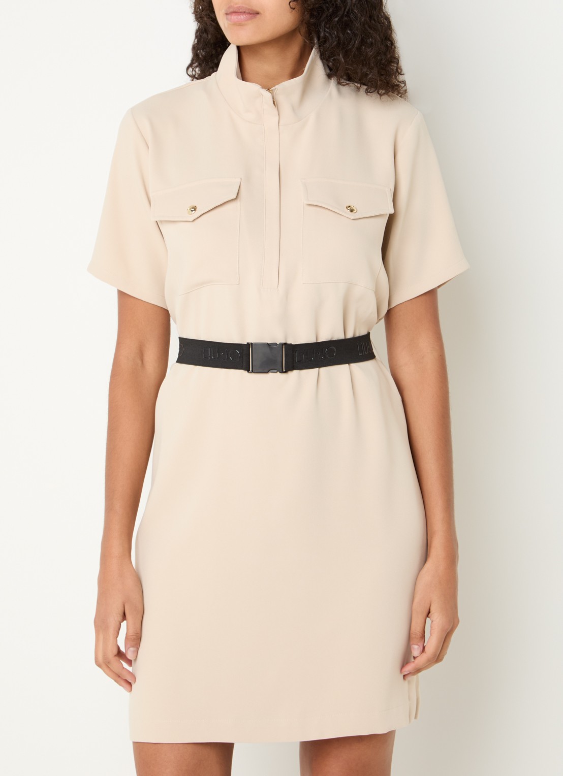Liu Jo Mini jurk met ceintuur - detail 3 beige
