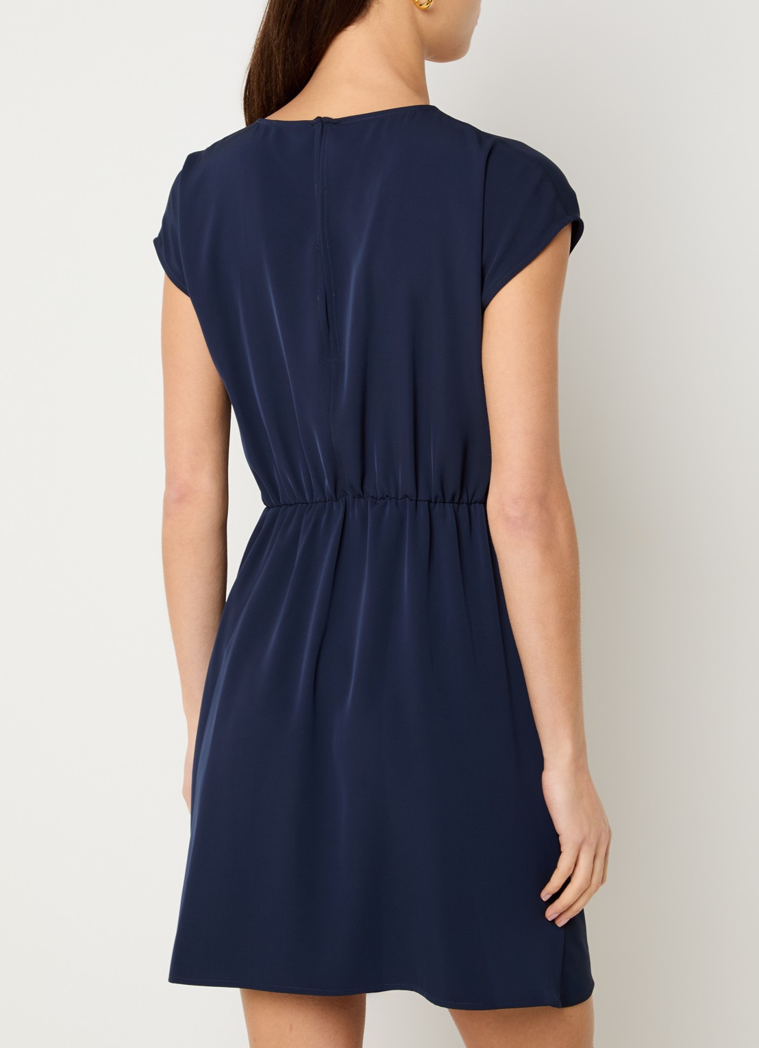 Liu Jo Mini jurk met gedrapeerd detail - achterkant 4 donkerblauw