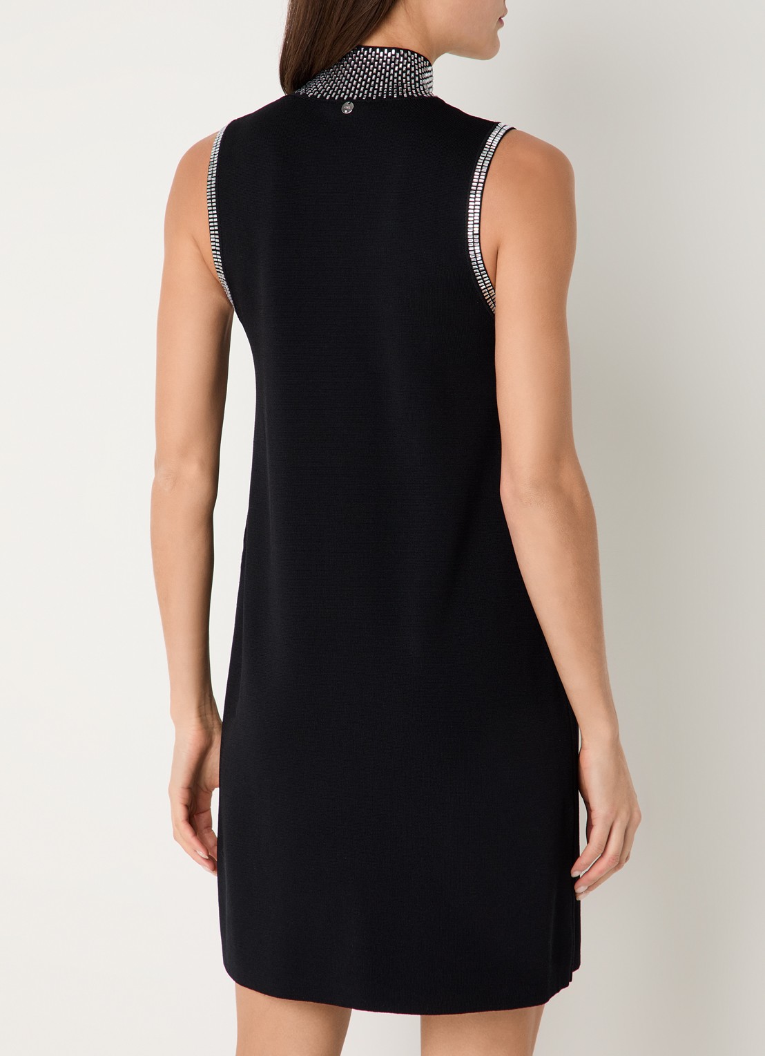 Liu Jo Mini jurk met strass en cut-out detail - achterkant 3 zwart