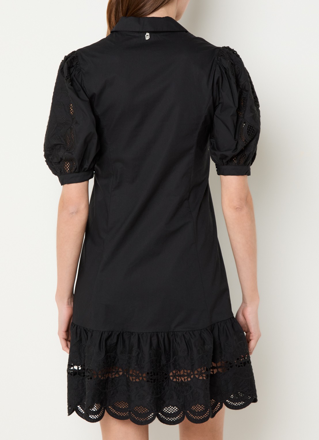Liu Jo Mini tuniekjurk met broderie - achterkant zwart