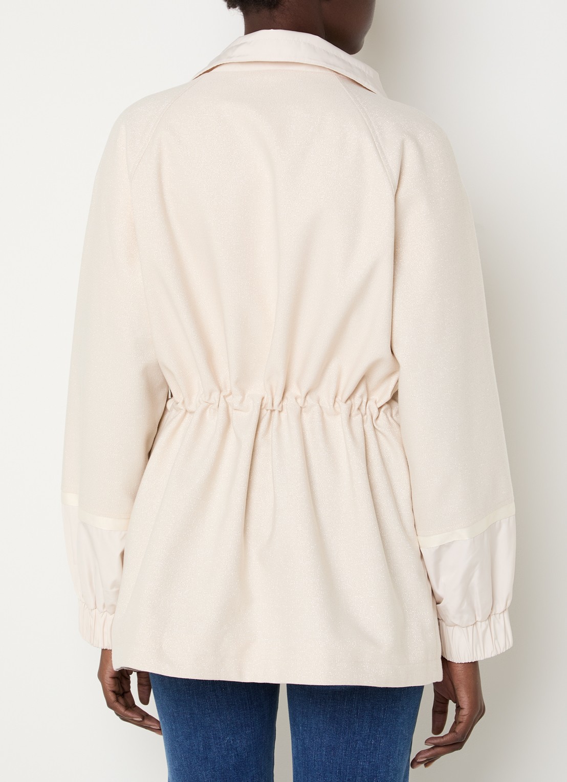 Liu Jo Parka met lurex en trekkoord - achterkant 3 creme