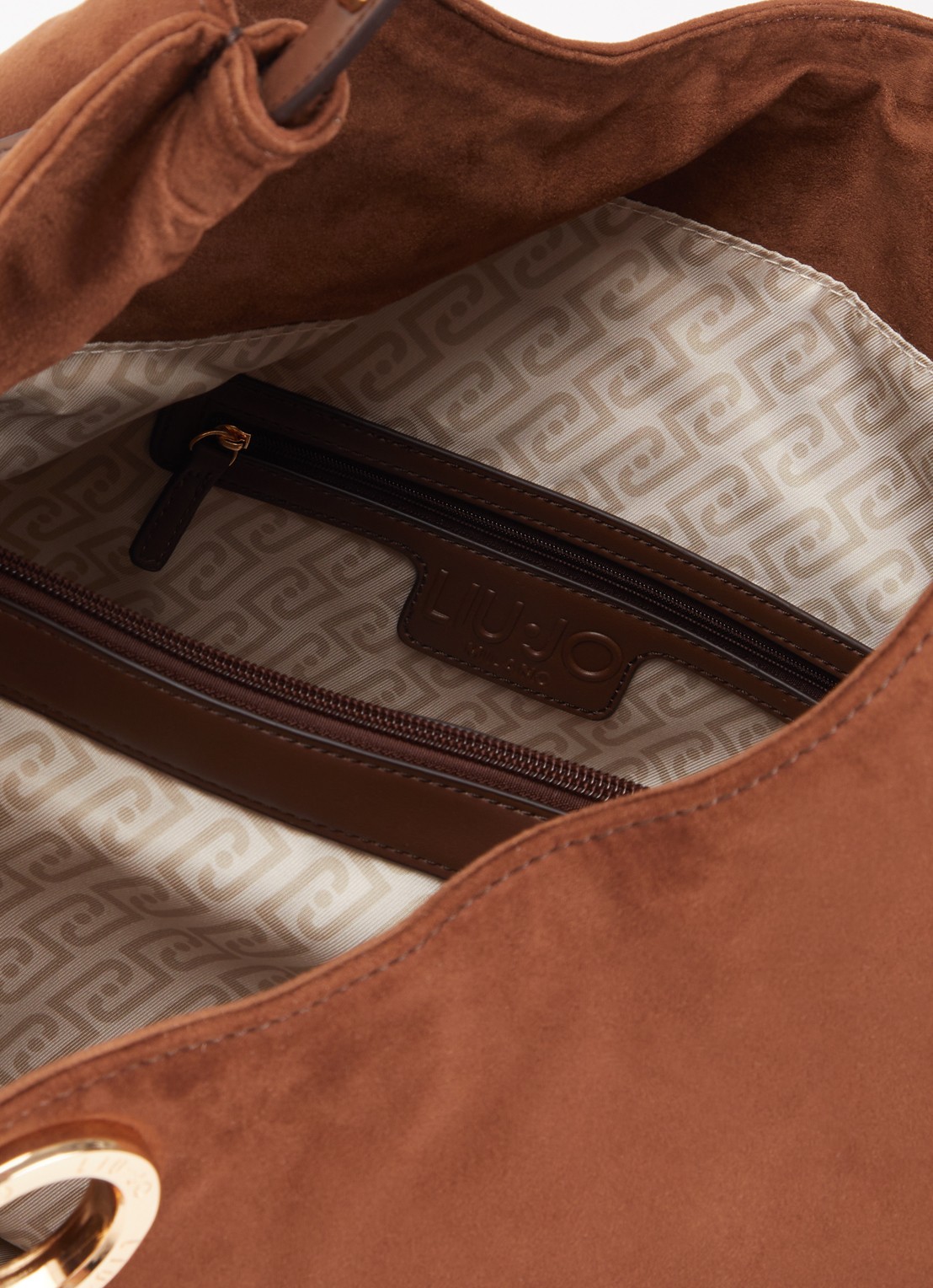 Liu Jo Schoudertas met studs - detail 2 bruin