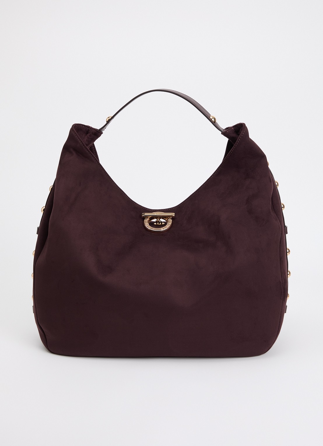 Liu Jo Schoudertas met studs - voorkant 5 aubergine