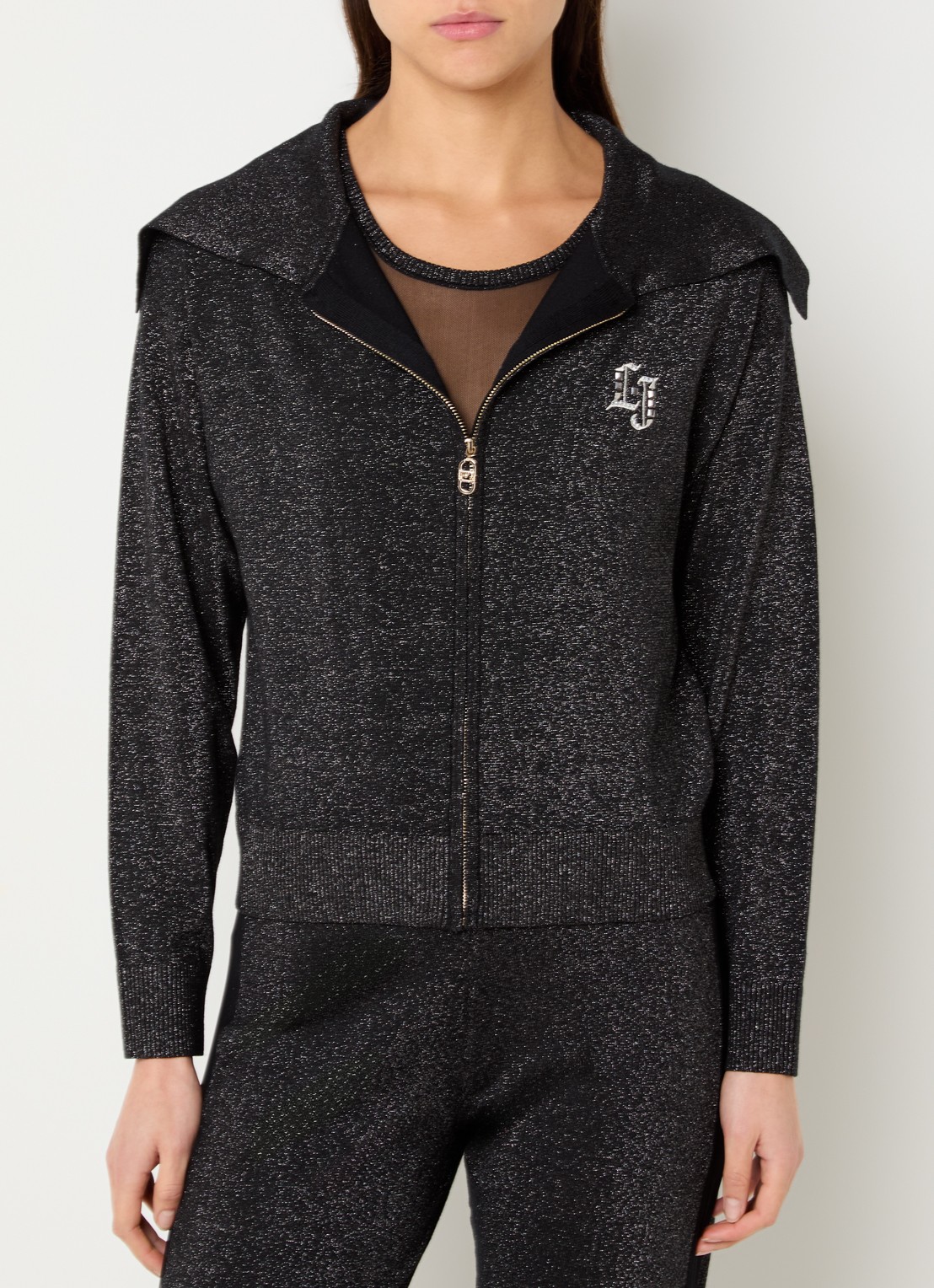 Liu Jo Set van sweatvest met mouwloze top 2-delig - detail 5 zwart