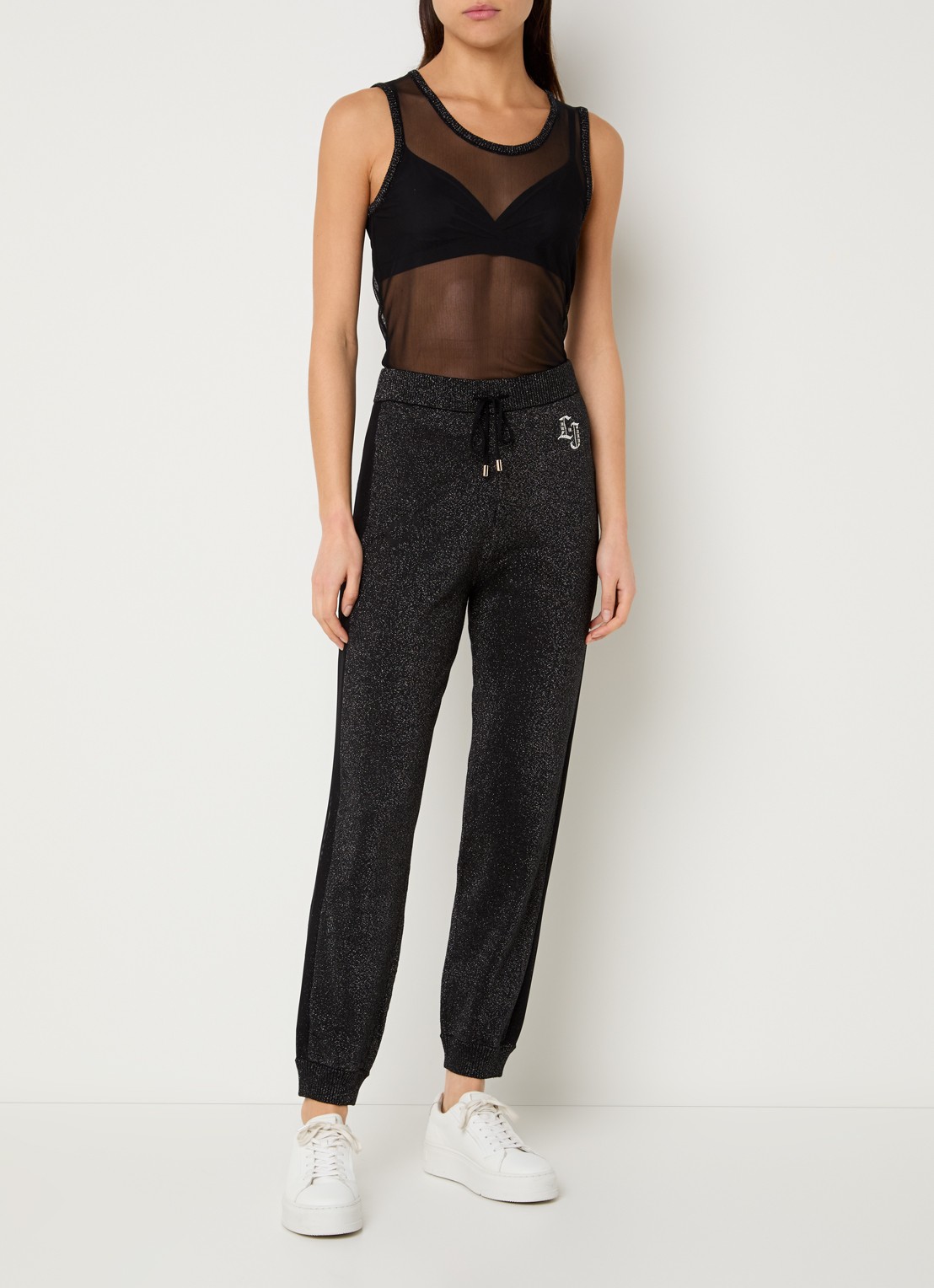 Liu Jo Set van sweatvest met mouwloze top 2-delig - voorkant 2 zwart