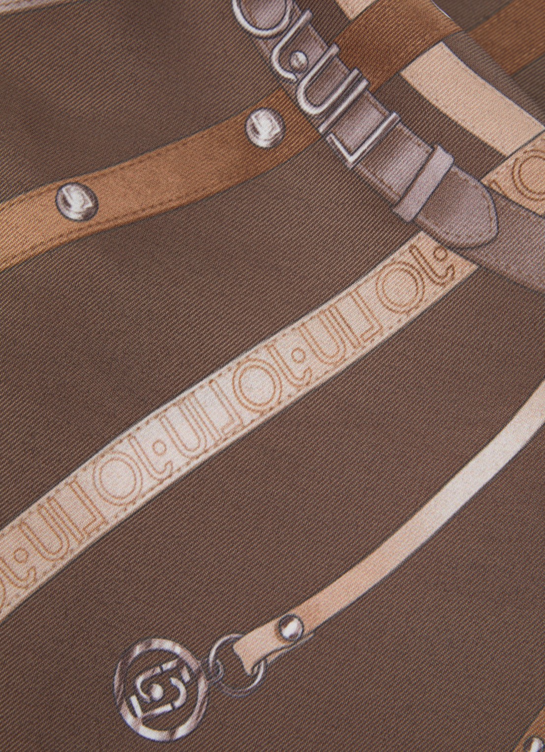 Liu Jo Sjaal met print 50 x 50 cm - detail 2 bruin