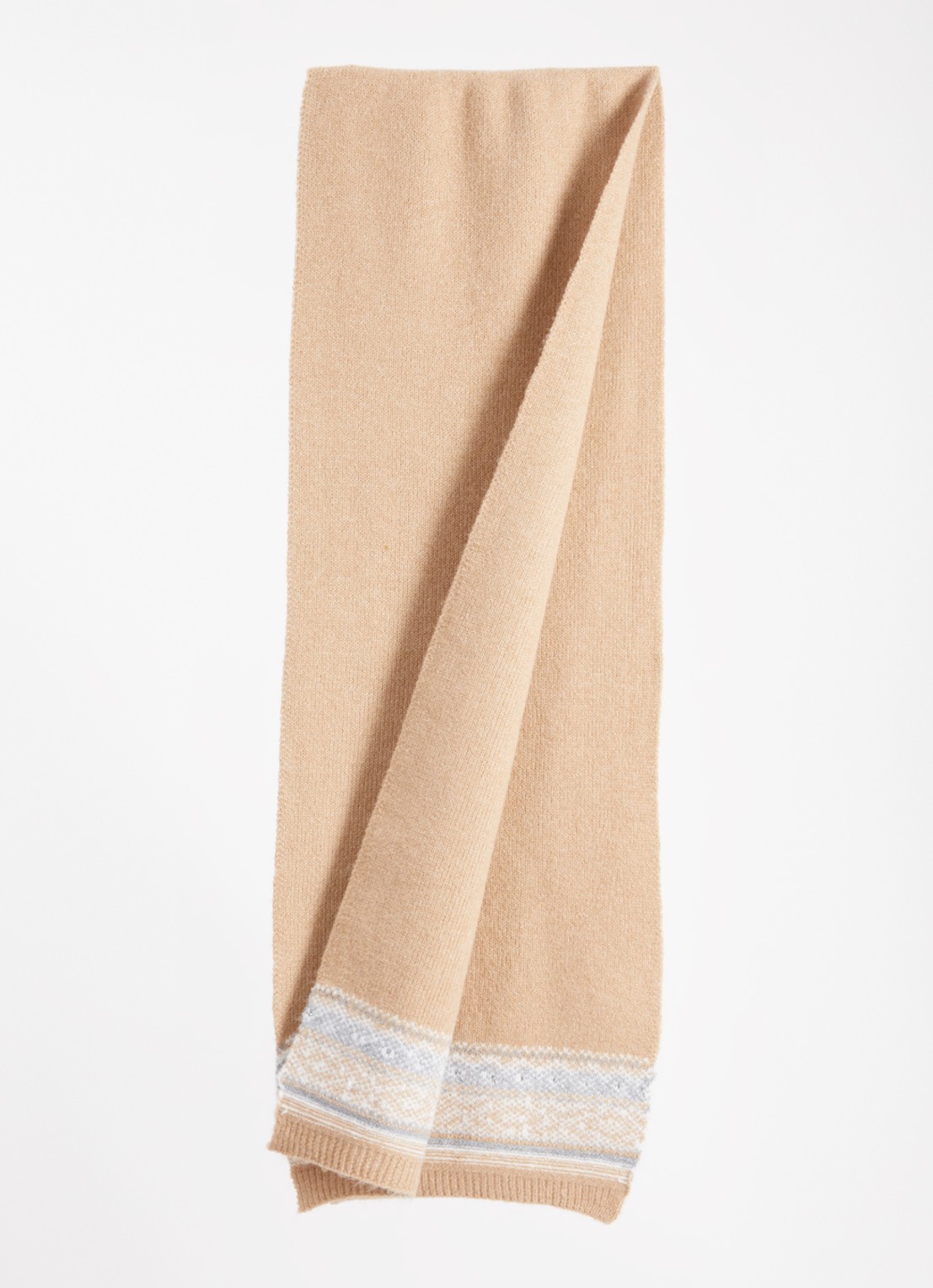 Liu Jo Sjaal met strass 180 x 33 cm  - detail 2 camel