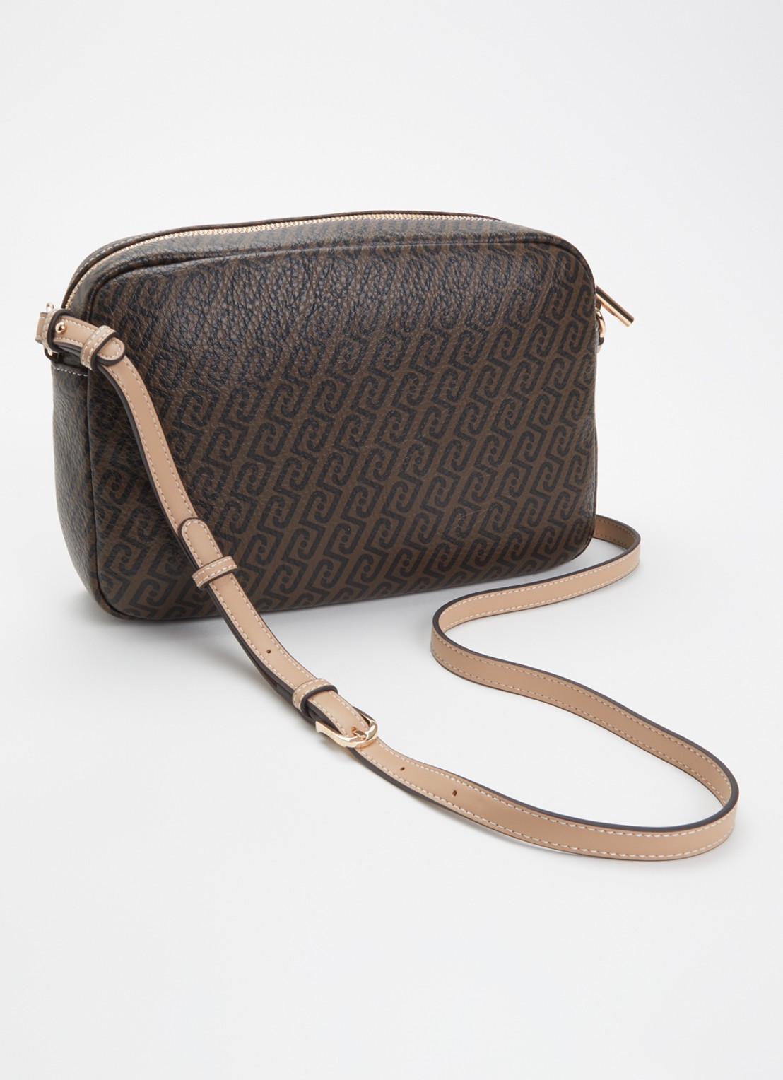 Liu Jo Small crossbodytas met logoprint - achterkant 5 donkerbruin