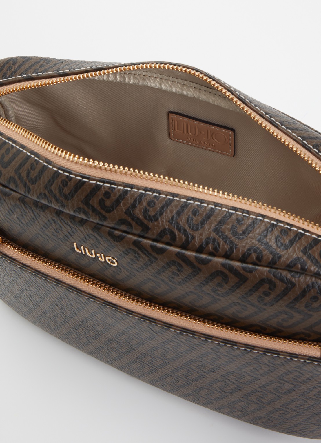 Liu Jo Small crossbodytas met logoprint - detail 2 donkerbruin