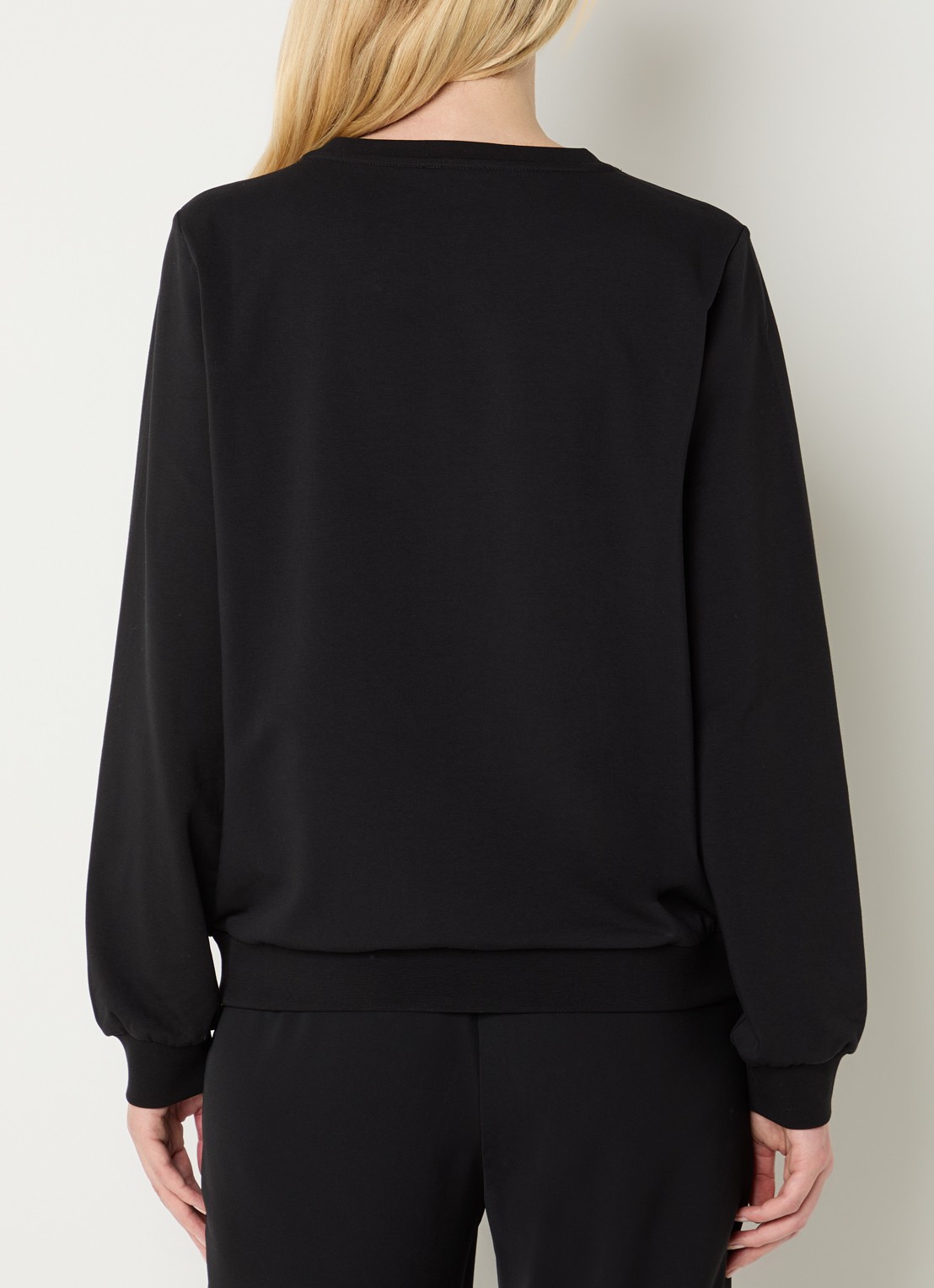 Liu Jo Sweater met logo en strass - achterkant 4 zwart