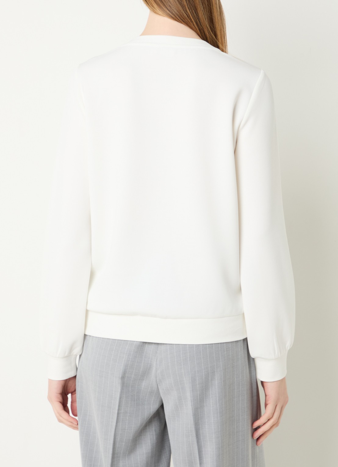 Liu Jo Sweater met logo en strass - achterkant 3 wit