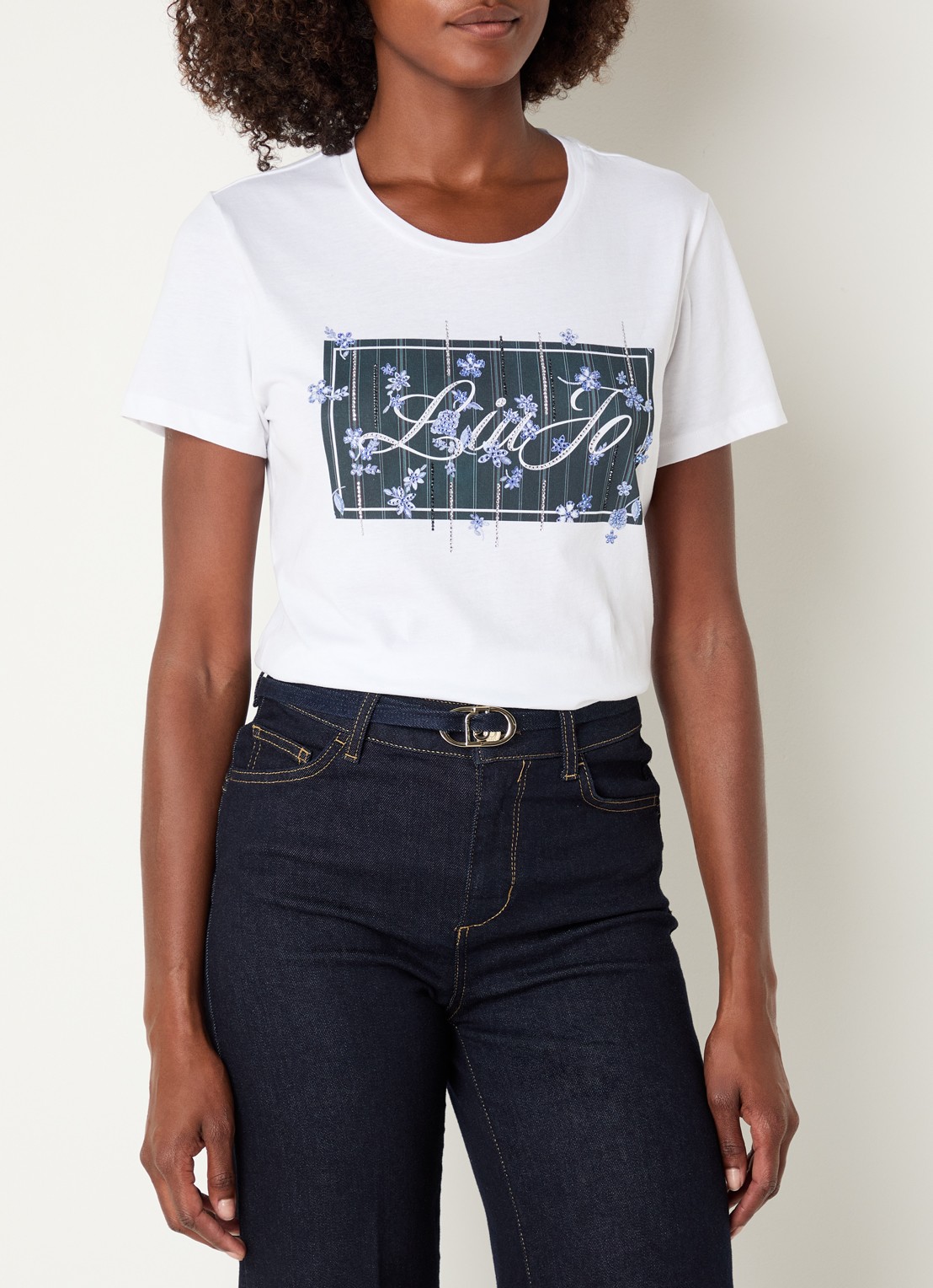 Liu Jo T-shirt met logoprint - detail 2 wit