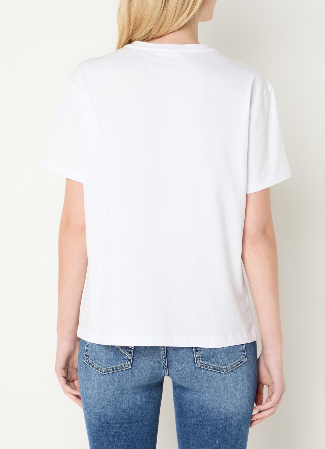 Liu Jo T-shirt met print en strass - achterkant 4 wit