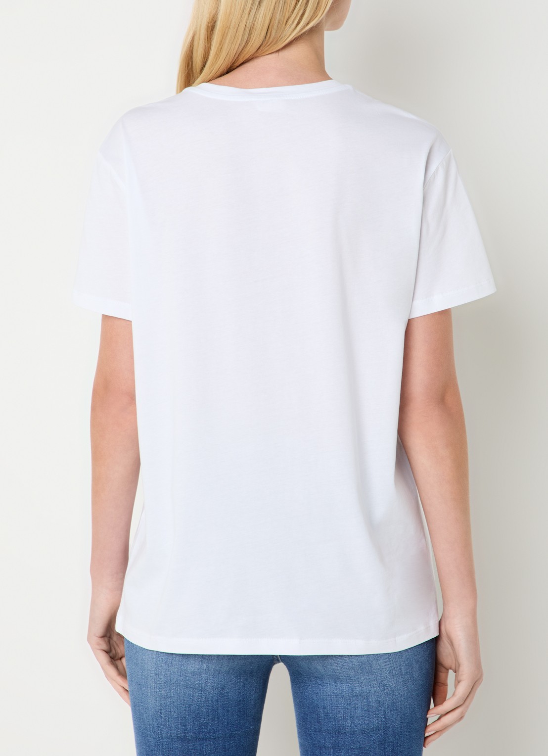 Liu Jo T-shirt met print en strass - achterkant wit