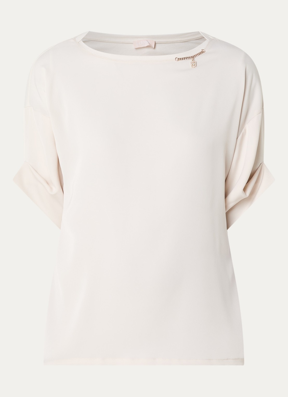 Liu Jo T-shirt met strass - voorkant 3 creme