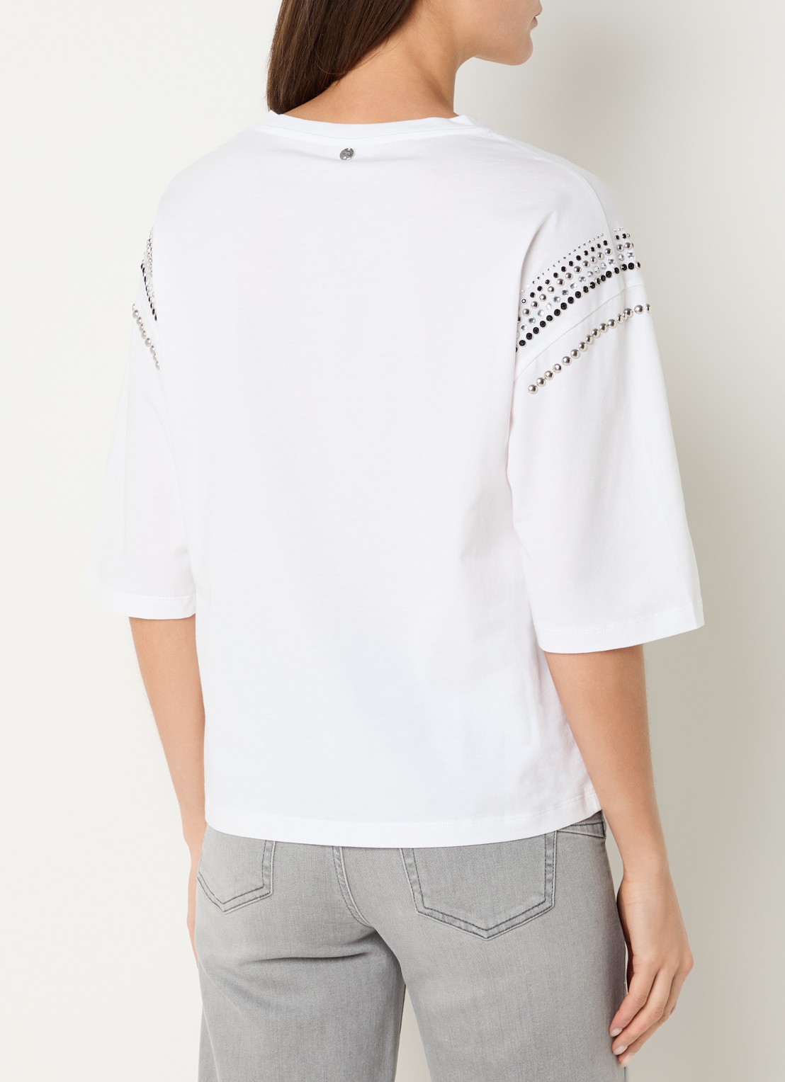 Liu Jo T-shirt met strass - achterkant 4 wit