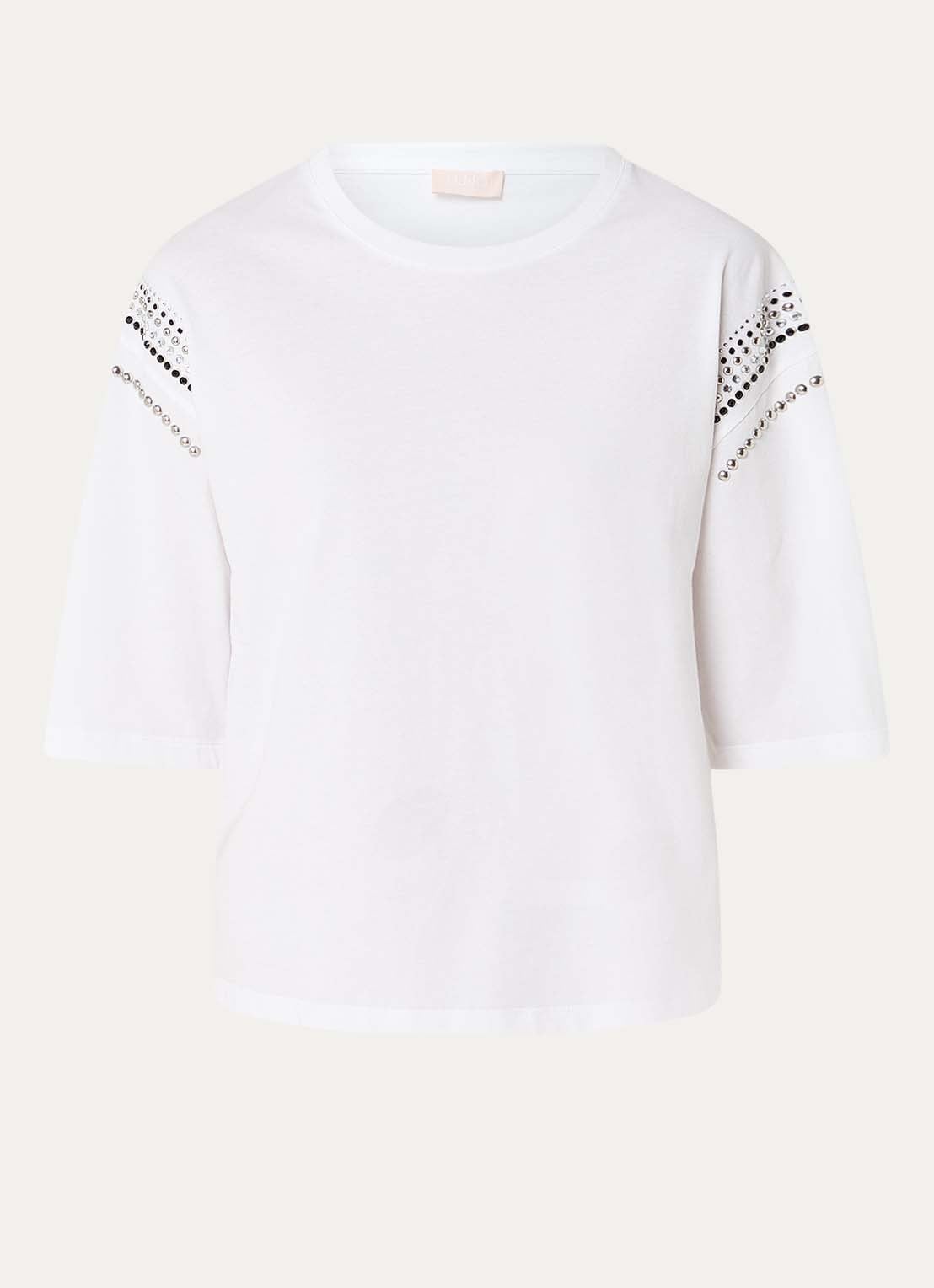 Liu Jo T-shirt met strass - voorkant wit