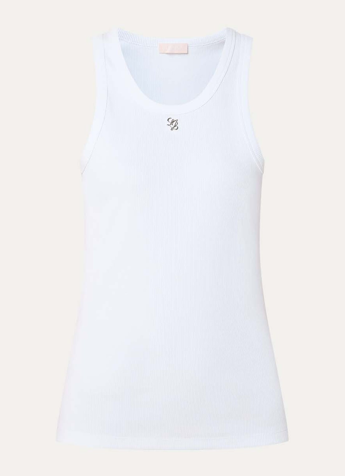 Liu Jo Tanktop met logo - voorkant 3 wit