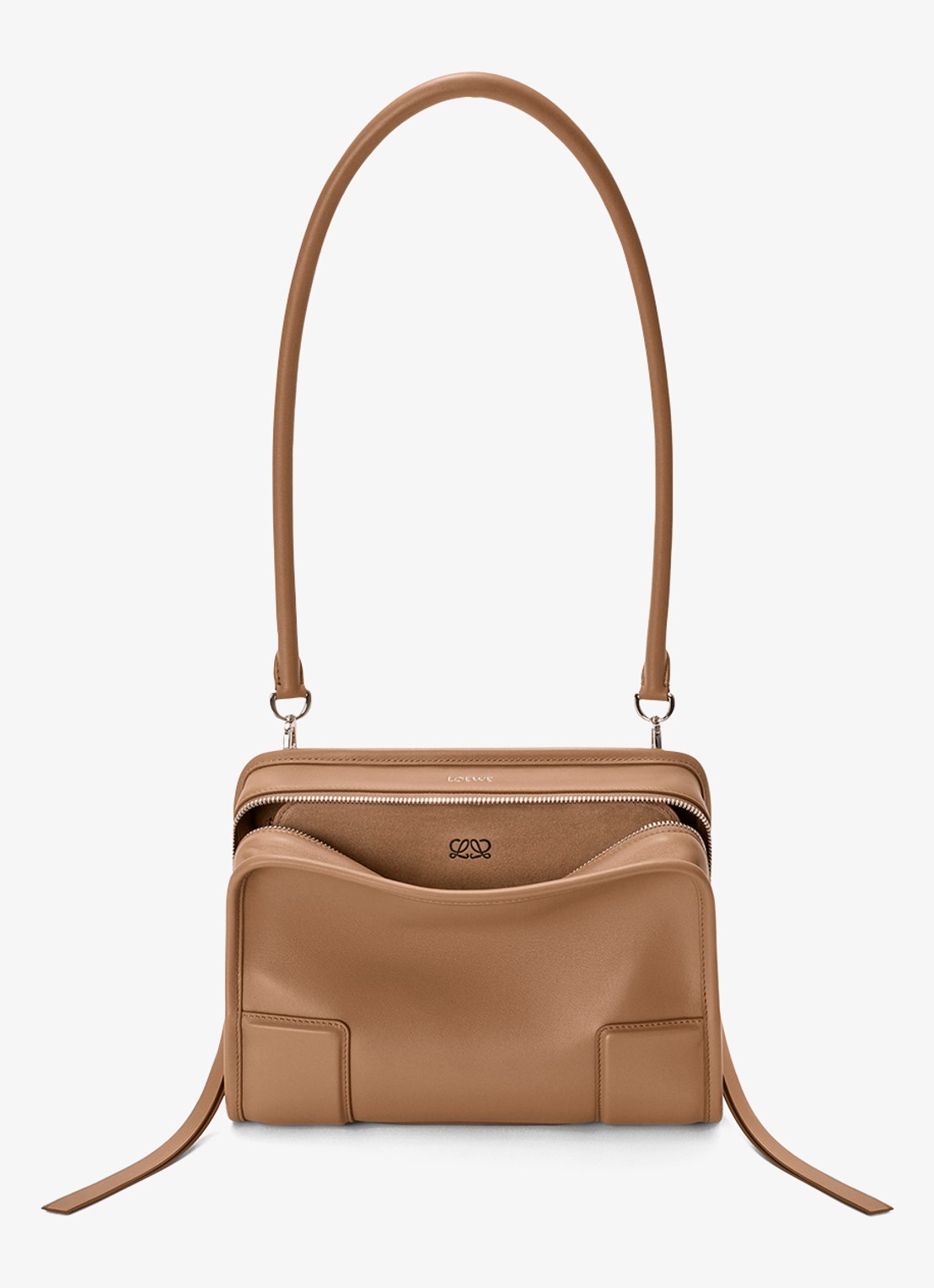 LOEWE Amazona 180 Small schoudertas van kalfsleer - detail 4 bruin