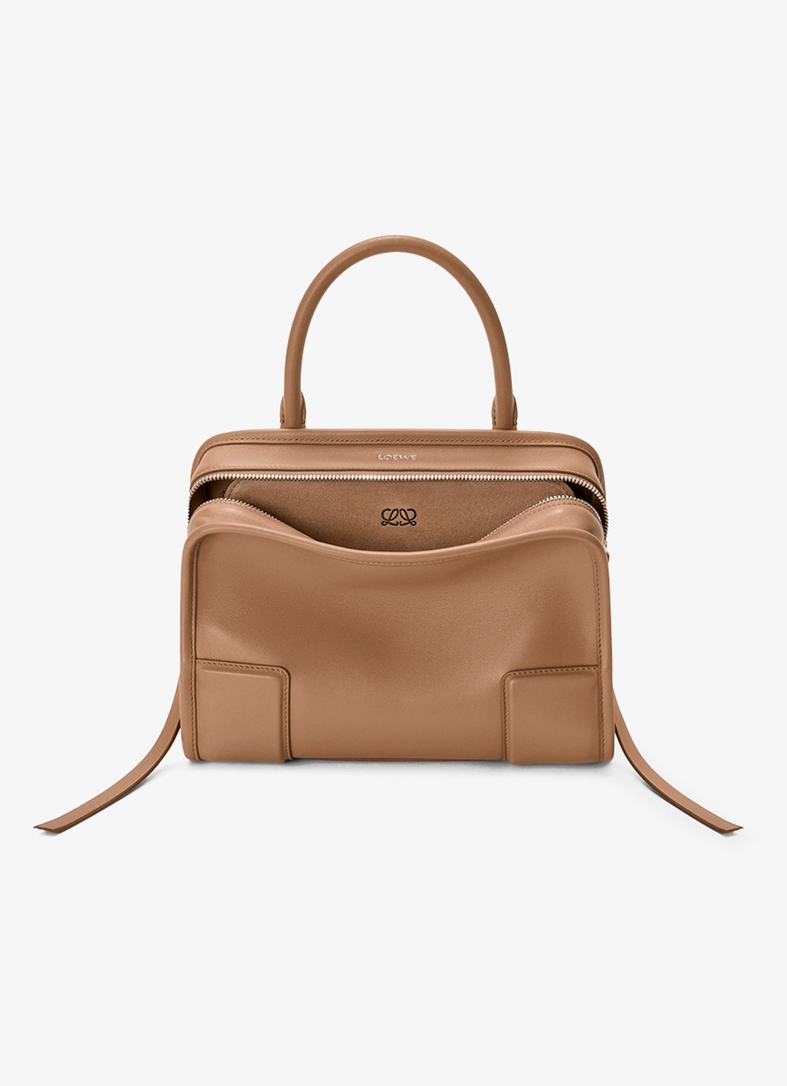 LOEWE Amazona 180 Small schoudertas van kalfsleer - voorkant bruin