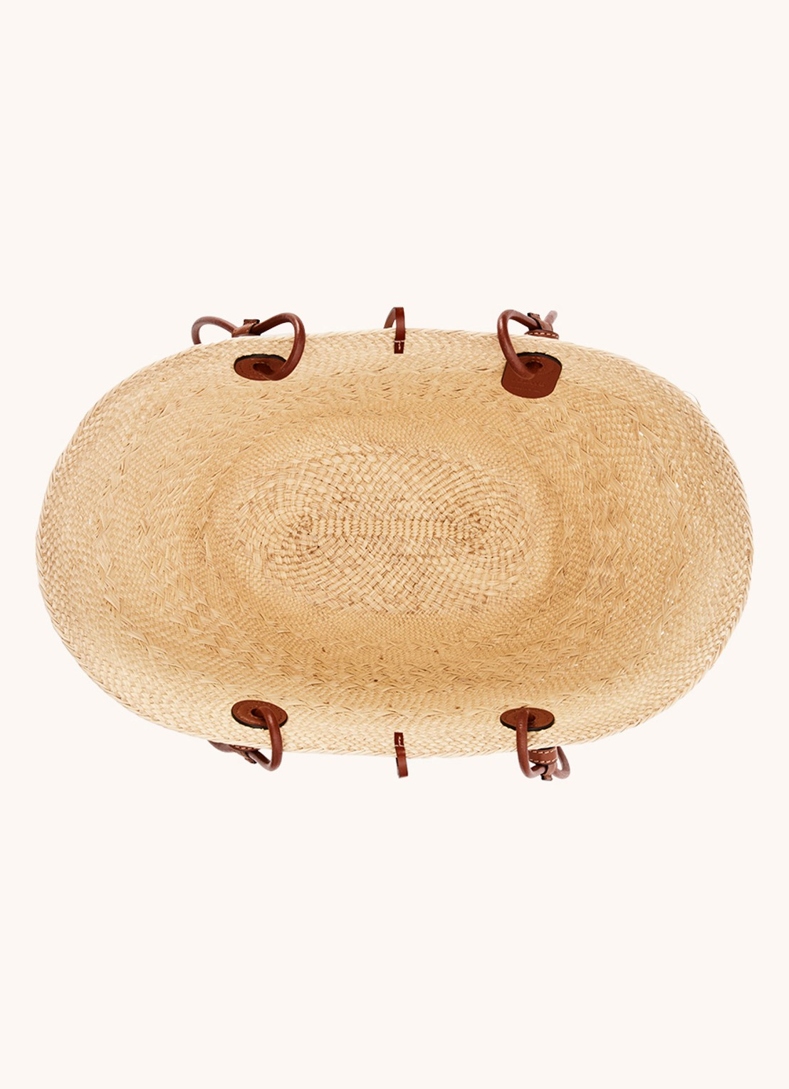 LOEWE Anagram Basket shopper met kalfsleren details - detail 3 bruin