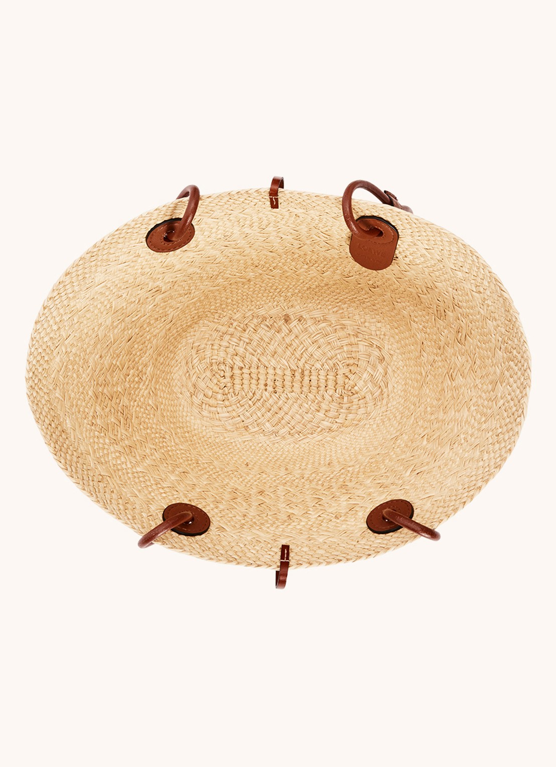 LOEWE Anagram Basket Small shopper met kalfsleren details - detail 5 bruin