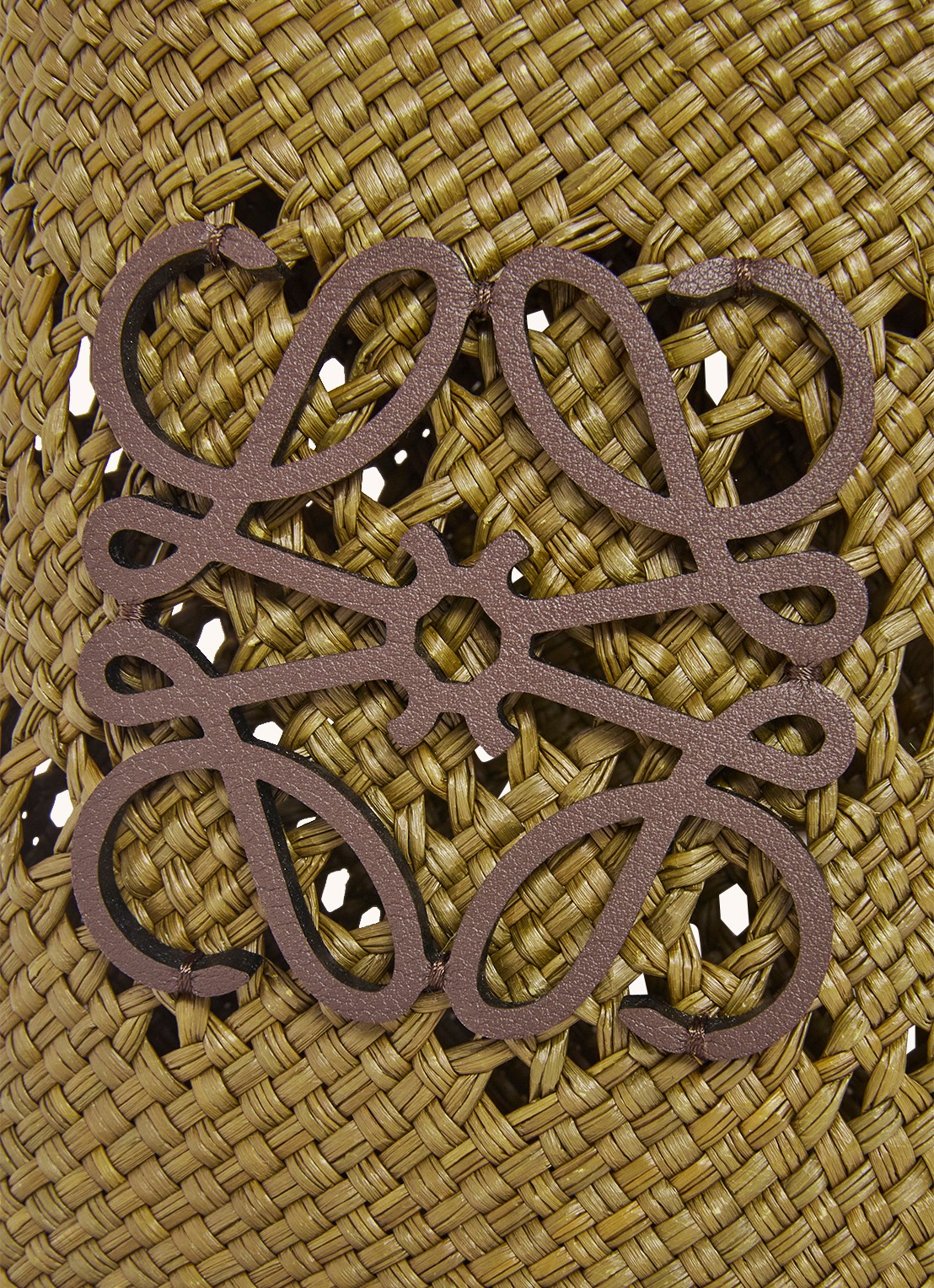 LOEWE Anagram crossbodytas met kalfsleren details - detail 2 olijfgroen