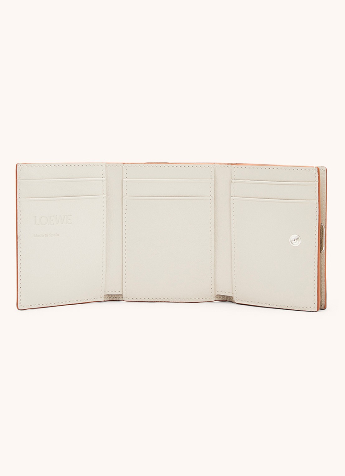 LOEWE Anagram portemonnee van kalfsleer - detail gebroken wit