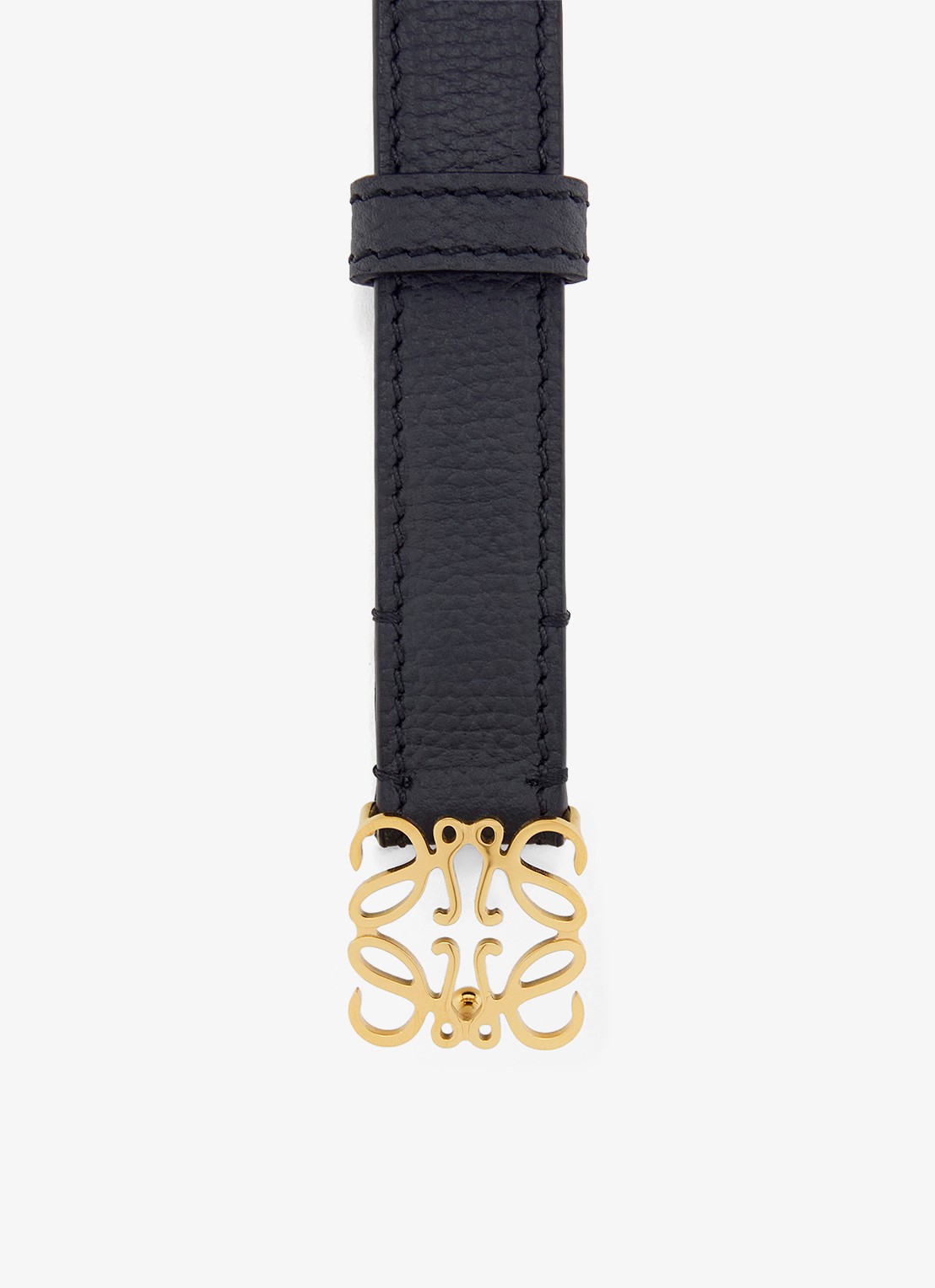LOEWE Anagram riem van kalfsleer - voorkant 2 zwart