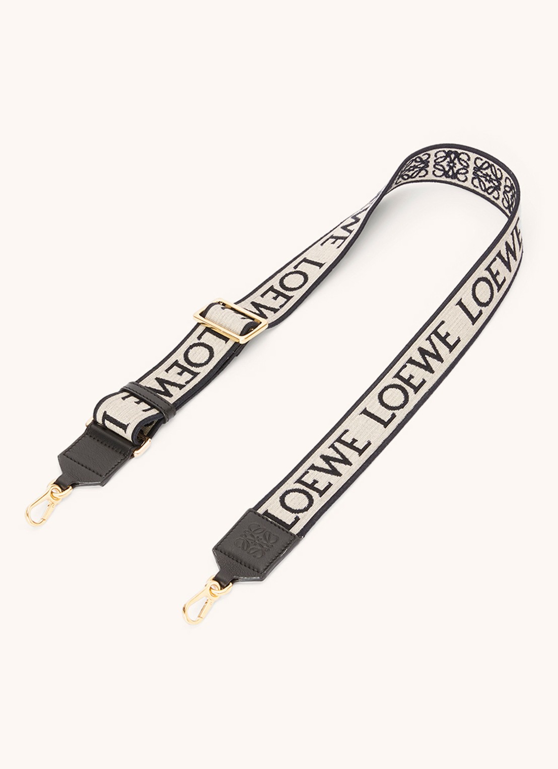 LOEWE Anagram schouderriem met kalfsleren details - voorkant donkerblauw