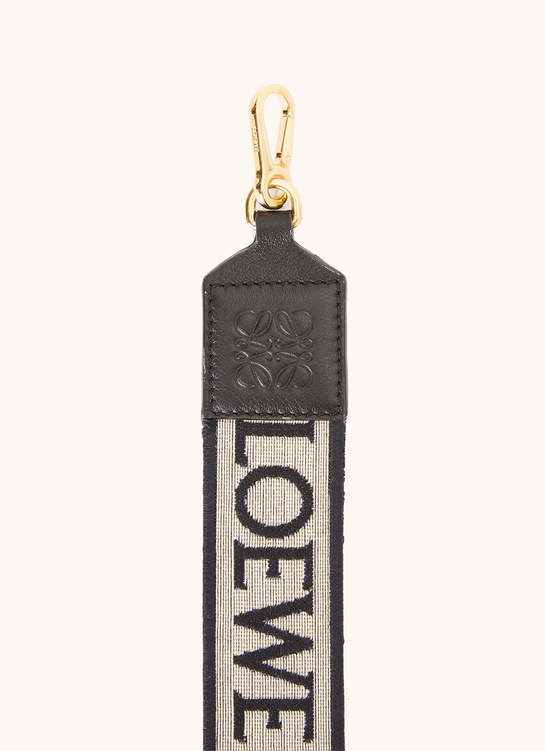 LOEWE Anagram schouderriem met kalfsleren details - voorkant 2 donkerblauw