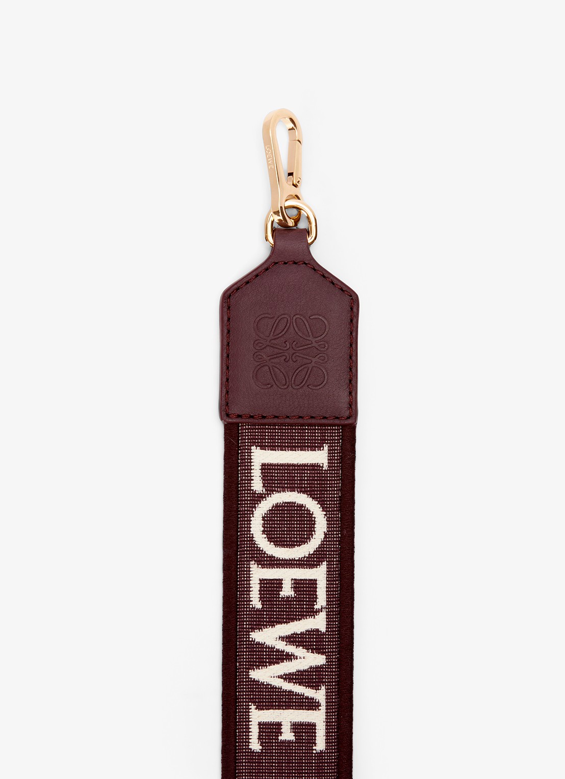 LOEWE Anagram schouderriem met kalfsleren details - voorkant 2 bordeauxrood