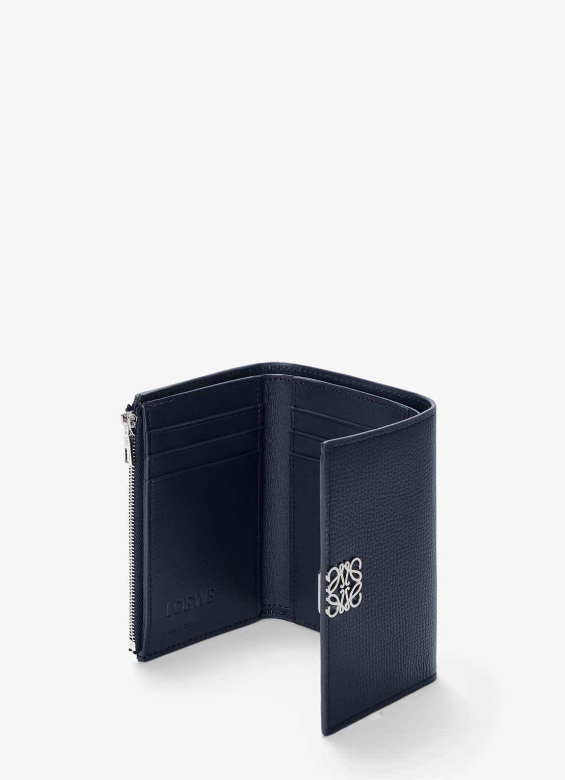 LOEWE Anagram Small portemonnee van kalfsleer - detail 3 donkerblauw