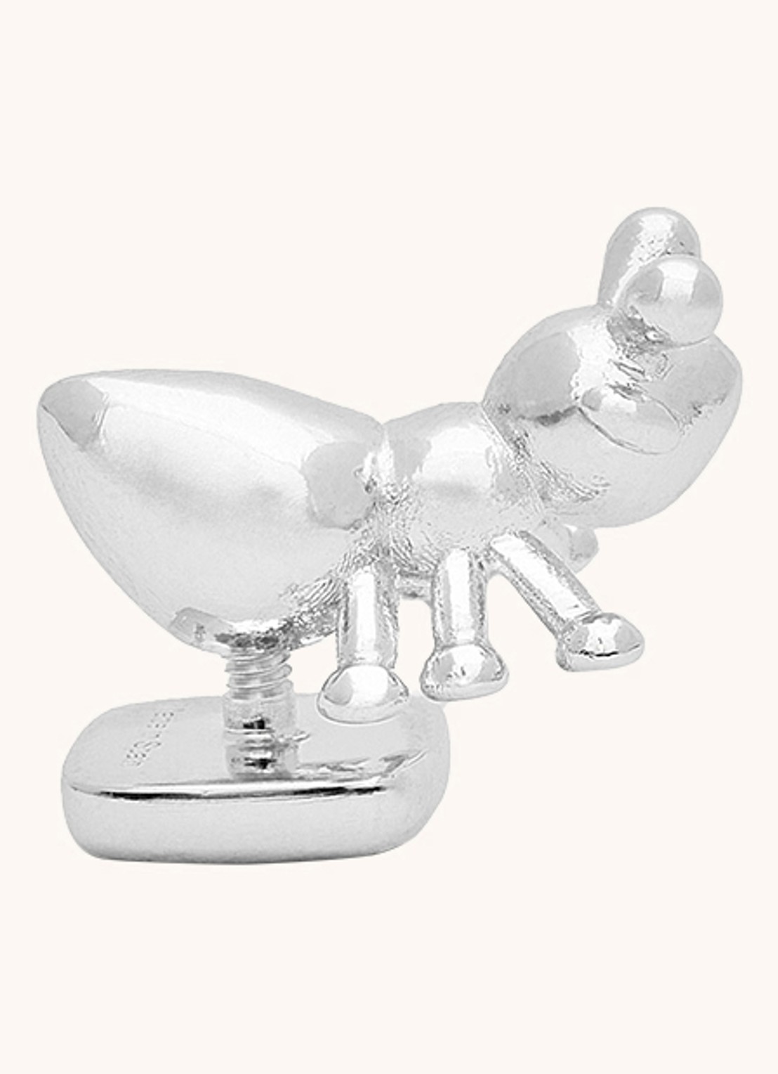 LOEWE Ant tasbedel met logo - voorkant zilver