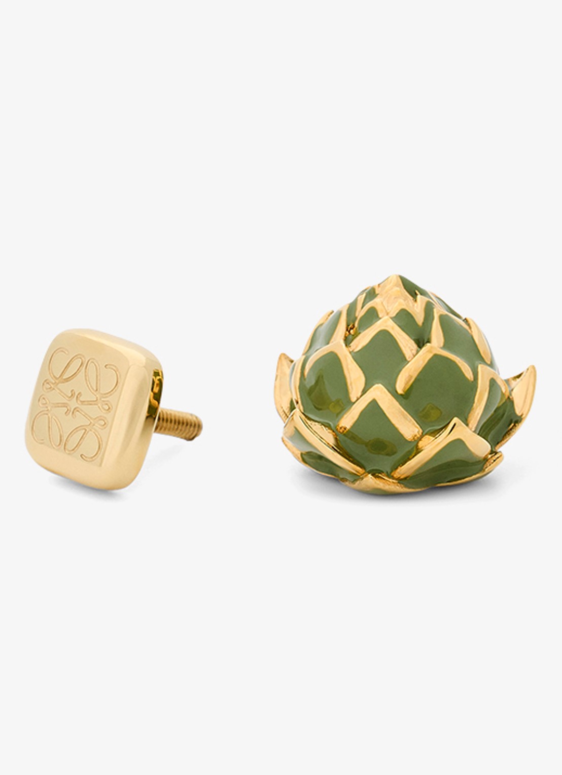 LOEWE Artichoke tasbedel met logo - detail 3 groen