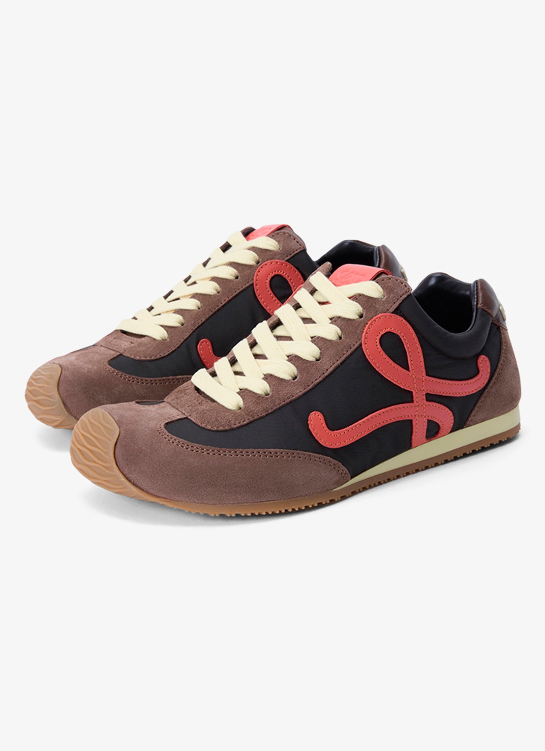 LOEWE Ballet Runner 2.0 sneaker met leren details - detail 3 bruin