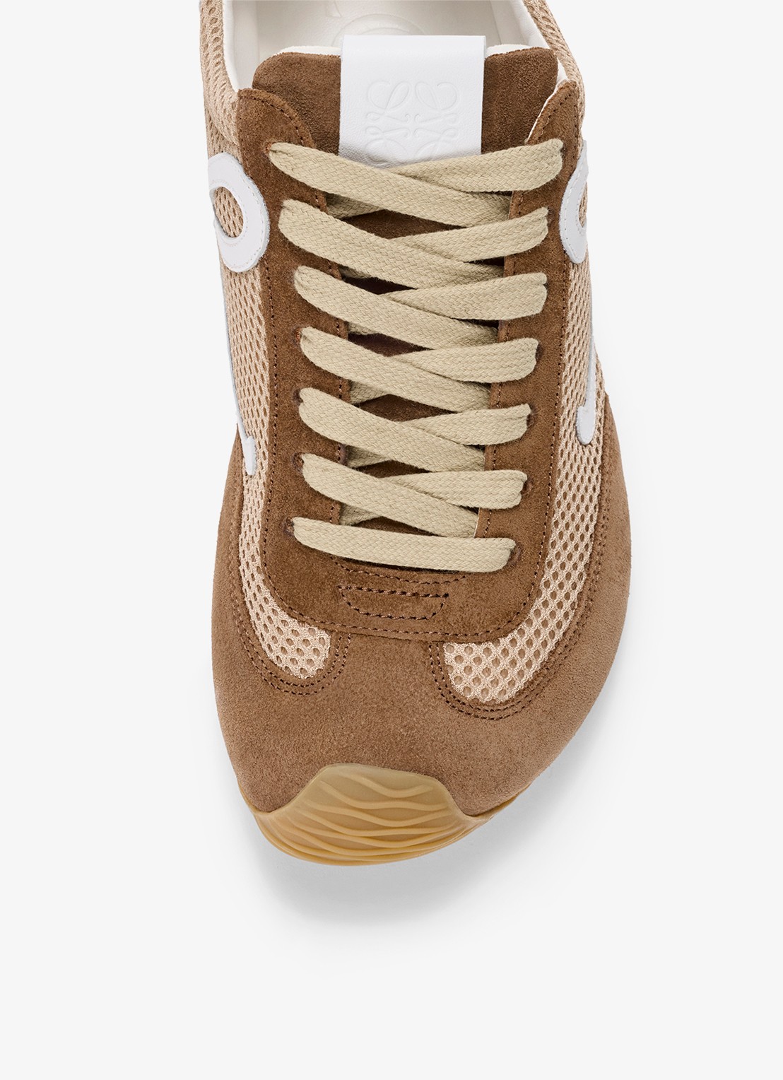 LOEWE Ballet Runner 2.0 sneaker van mesh met suède details - detail 3 bruin