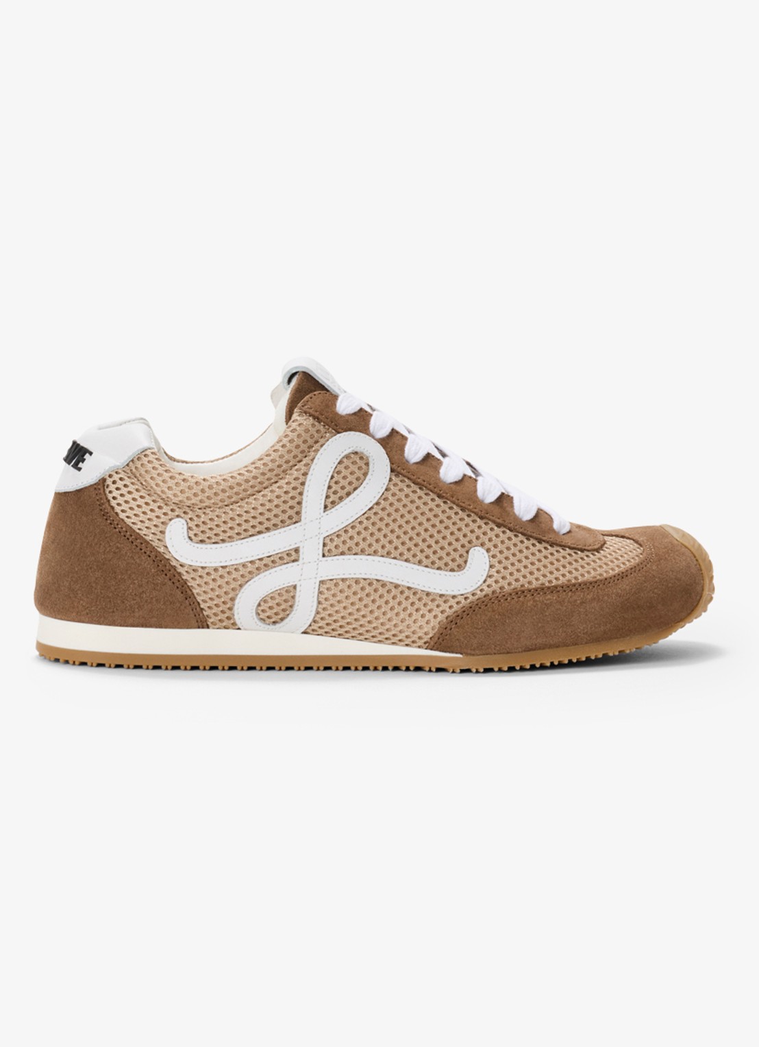 LOEWE Ballet Runner 2.0 sneaker van mesh met suède details - voorkant 4 bruin