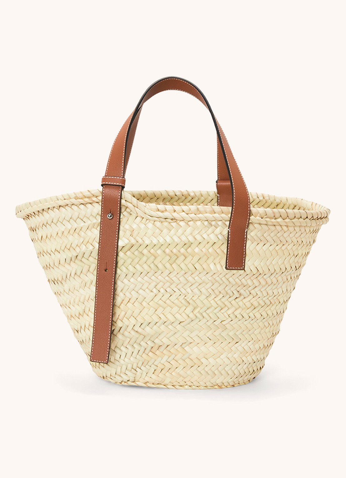 LOEWE Basket handtas met kalfsleren details - detail 4 camel