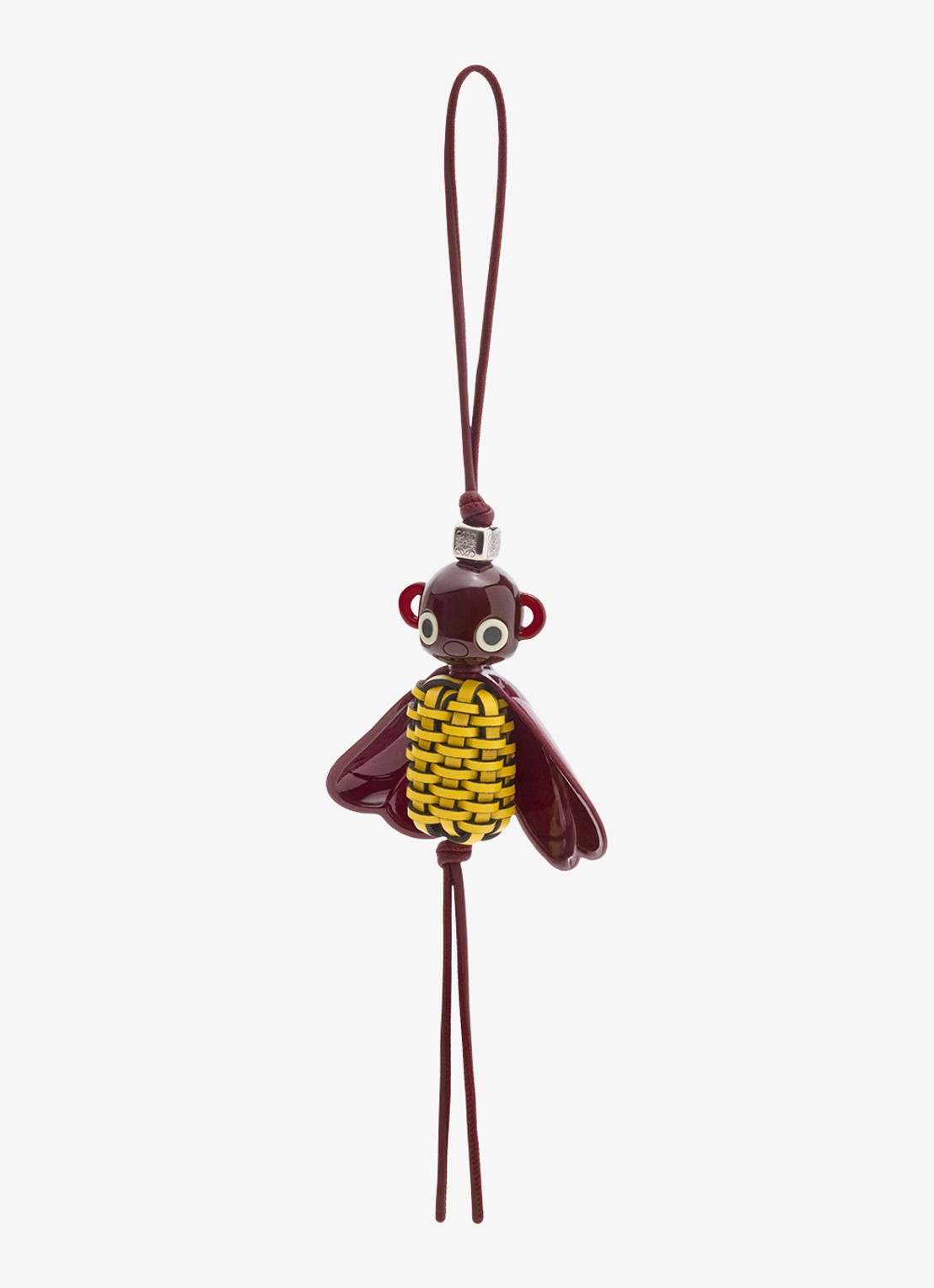 LOEWE Blombee tasbedel van kalfsleer - voorkant donkerrood