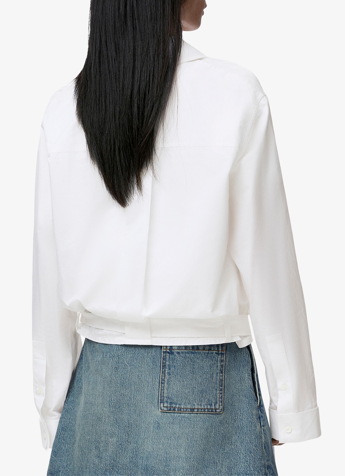 LOEWE Blouse met ceintuur - achterkant 5 wit
