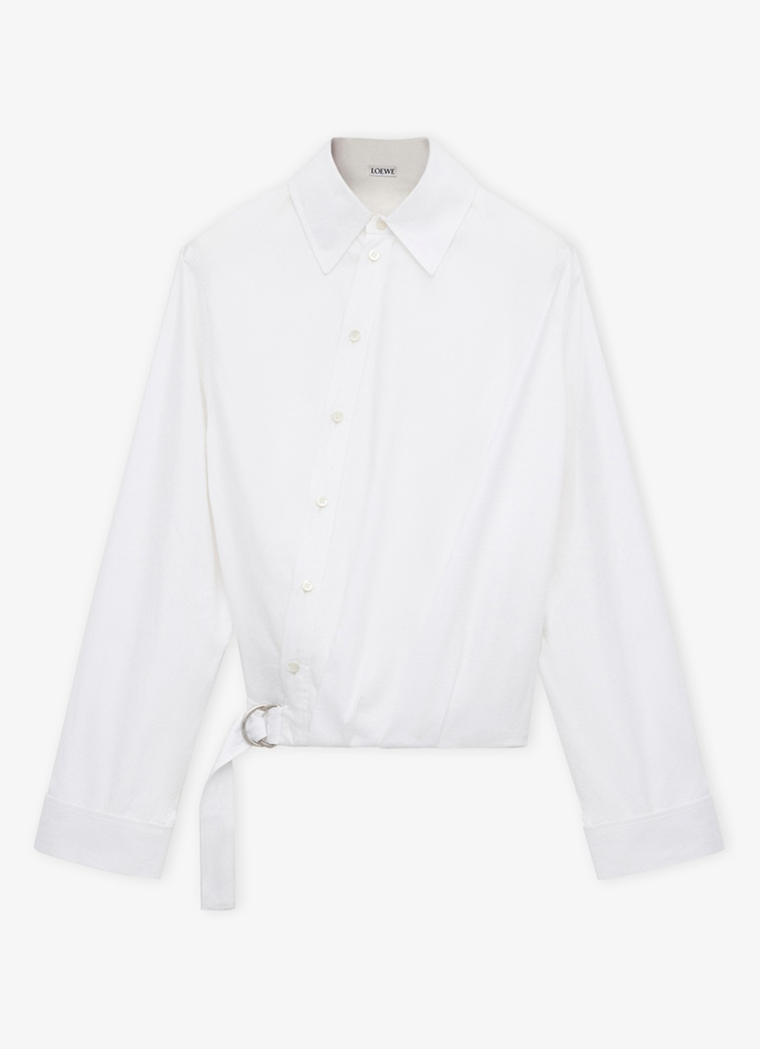 LOEWE Blouse met ceintuur - voorkant wit