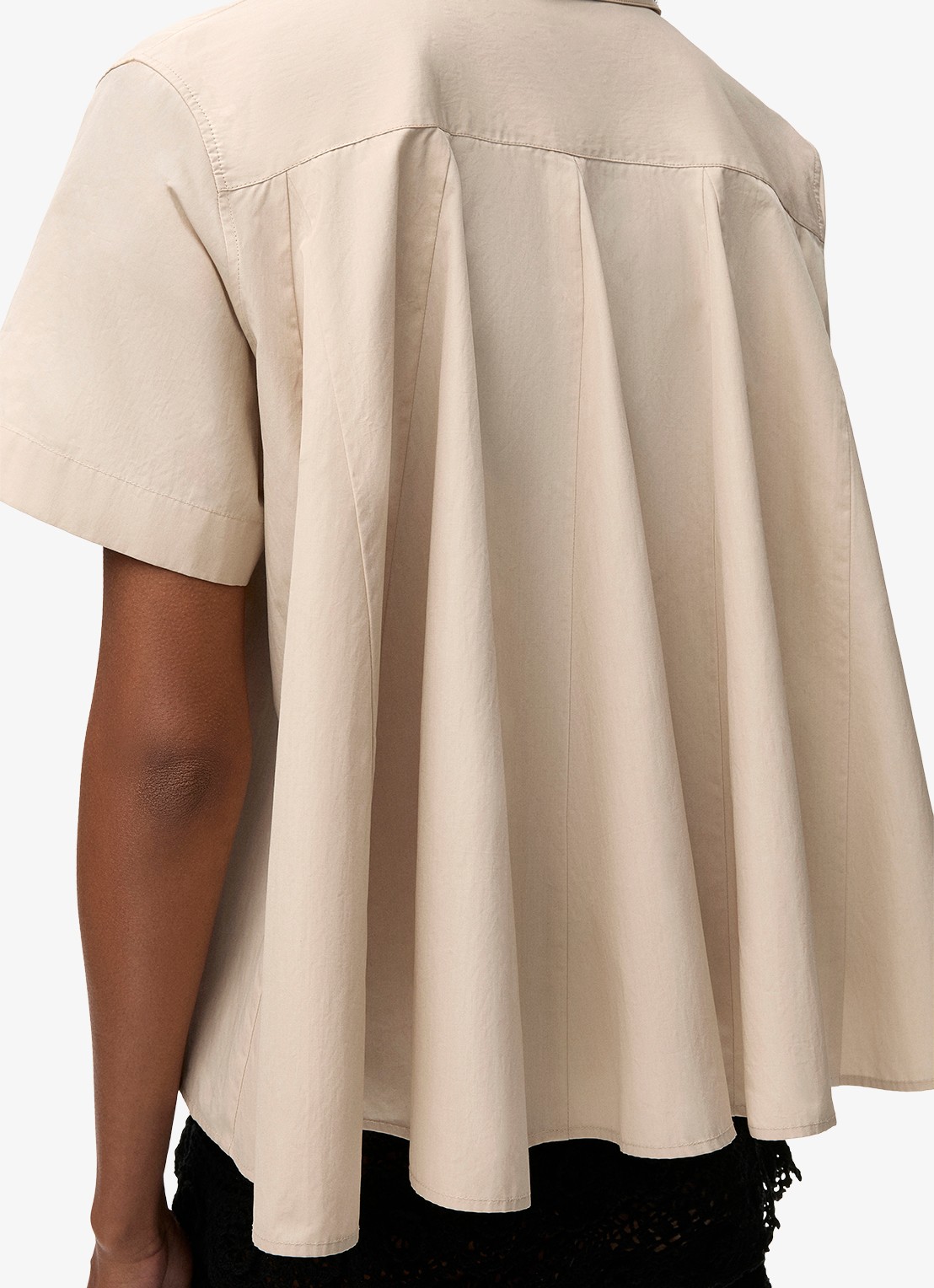 LOEWE Blouse met logoborduring en borstzak - detail 5 beige