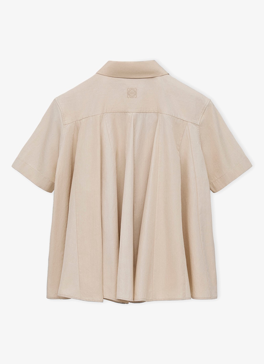 LOEWE Blouse met logoborduring en borstzak - detail 6 beige